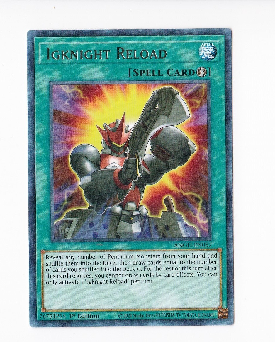2020 Konami YuGiOh! 1st Edition - Igknight Reload ANGU-EN057