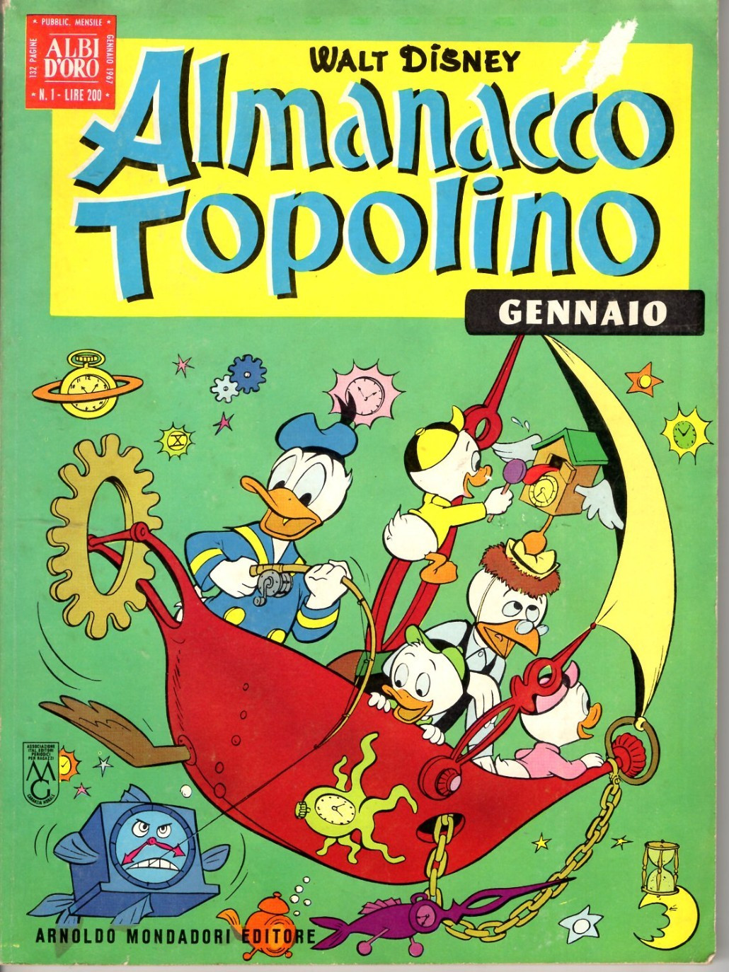 Almanacco Topolino 1 GENN 1967 SENZA SCRITTE