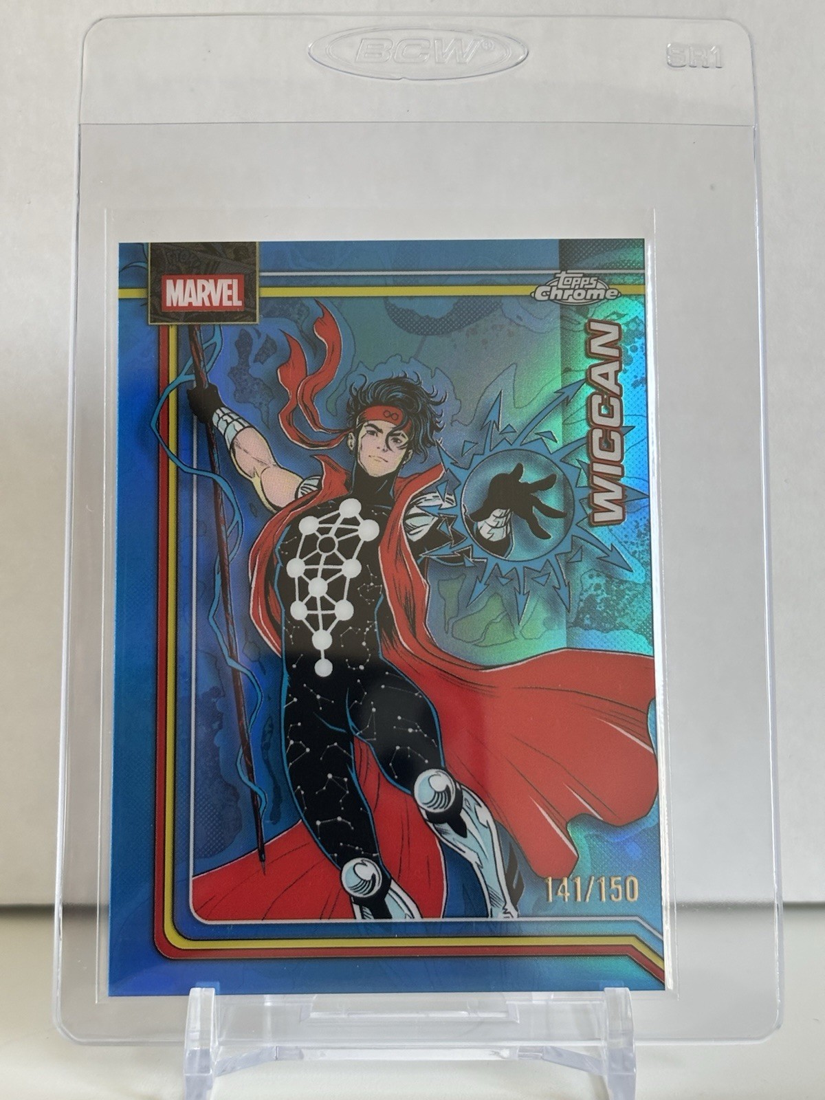 2026 TOPPS CHROME MARVEL COMICS RIFRATTORE BLU WICCAN /150