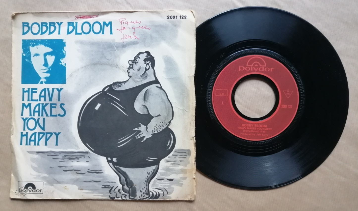 BOBBY BLOOM : Heavy Makes You Happy 7" 45T POLYDOR 2001122 France 1971 (VG/VG+)