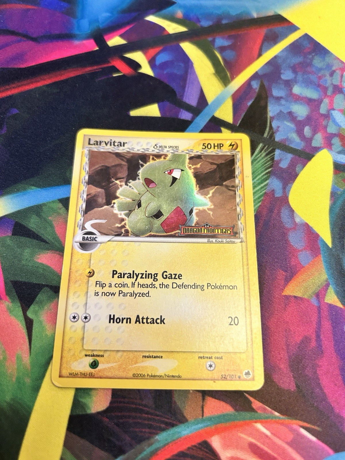 Larvitar (Delta Species) 52/101 Reverse Holo - Pokemon EX Dragon Frontiers  MP