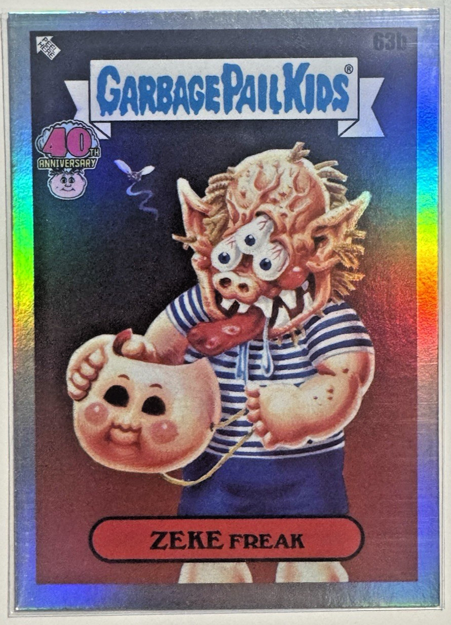 2025 GPK Spazzatura Secchio Bambini 40° Anniversario Peggio di #63b Zeke Freak