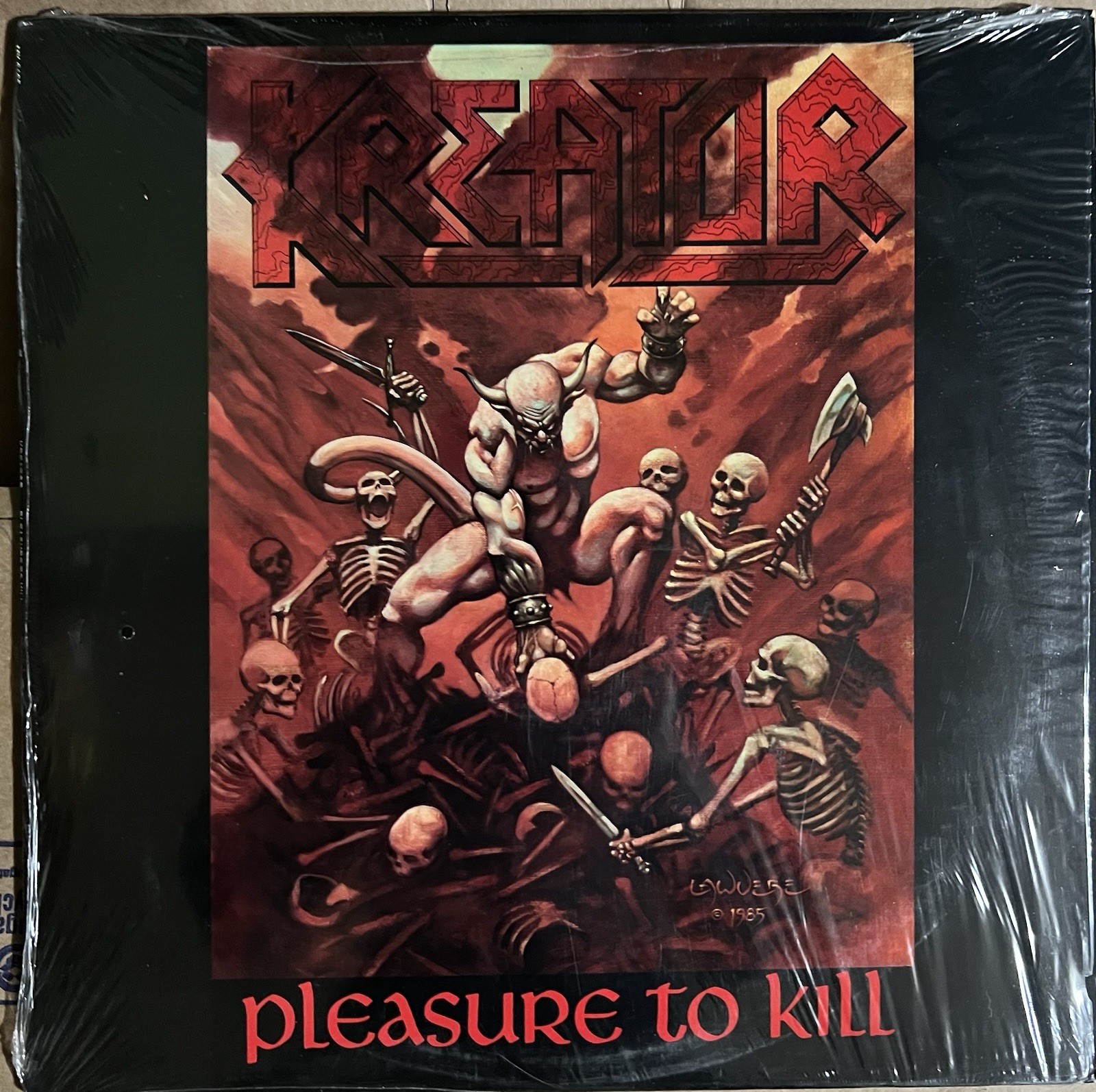 Kreator Pleasure to Kill 1986 U.S. 1st press Shrink Vg+Vg+