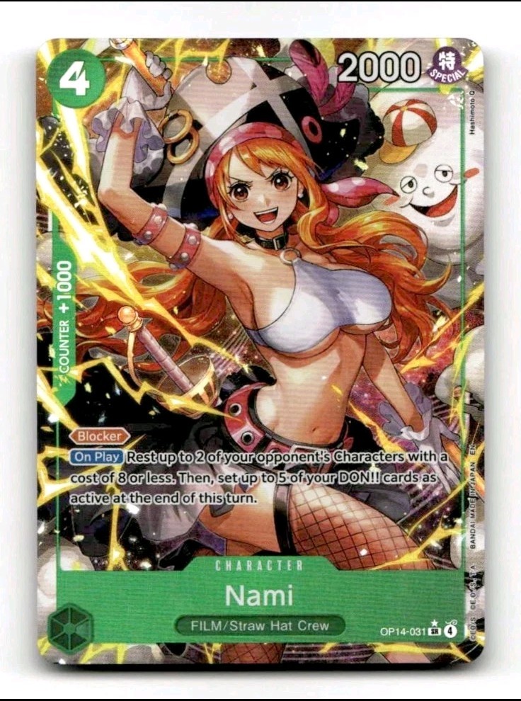 Nami (Alternate Art) OP14-031 The Azure Sea's Seven Foil Super Rare NM