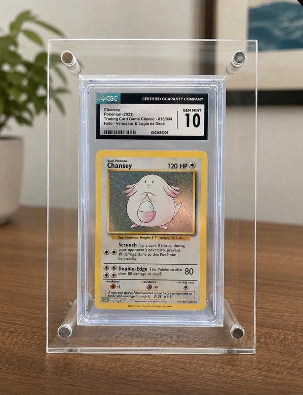 keyword piene Pokémon Chansey CGC 10 Gem Mint Classic 015/034 Holo Slab