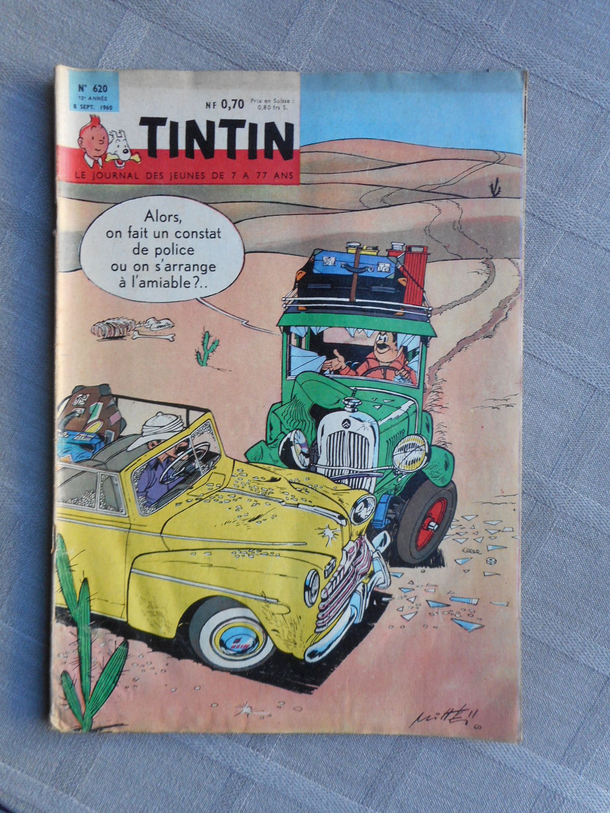 Hebdo Tintin 1ª Serie N°620 Stato Corretto Senza Più