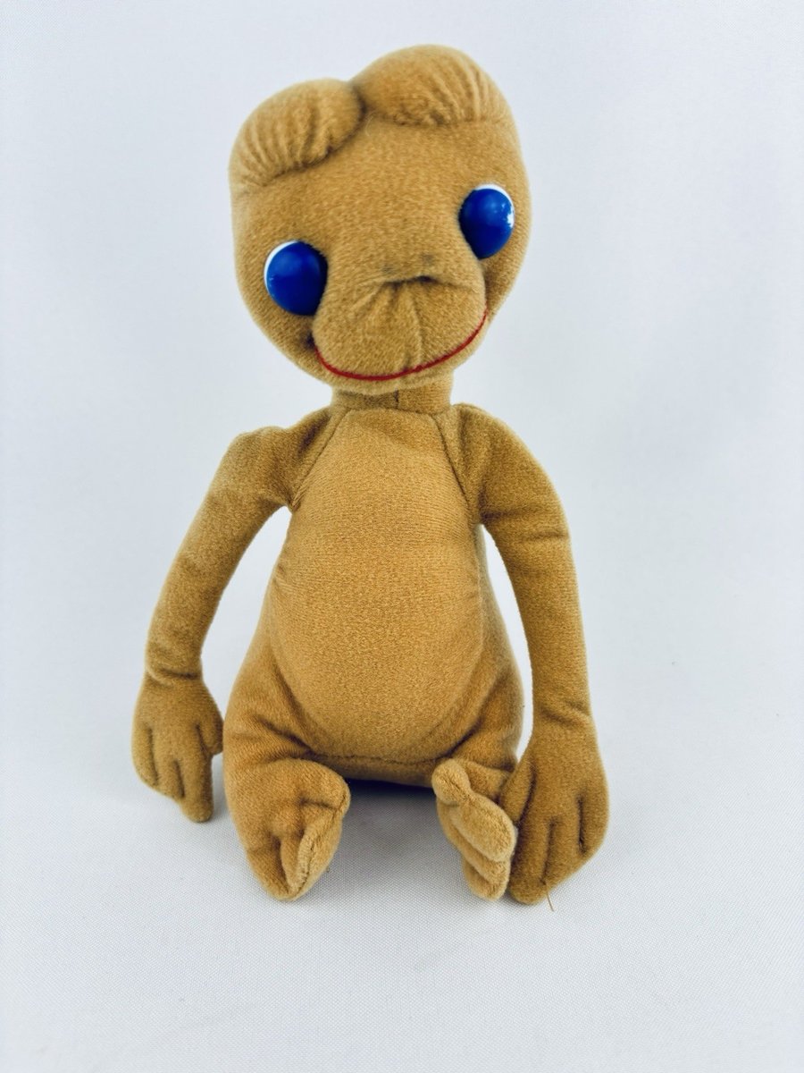Vintage 1982 SHOWTIME E.T. Peluche pupazzo peluche extra terrestre 8" giocattolo imbottito
