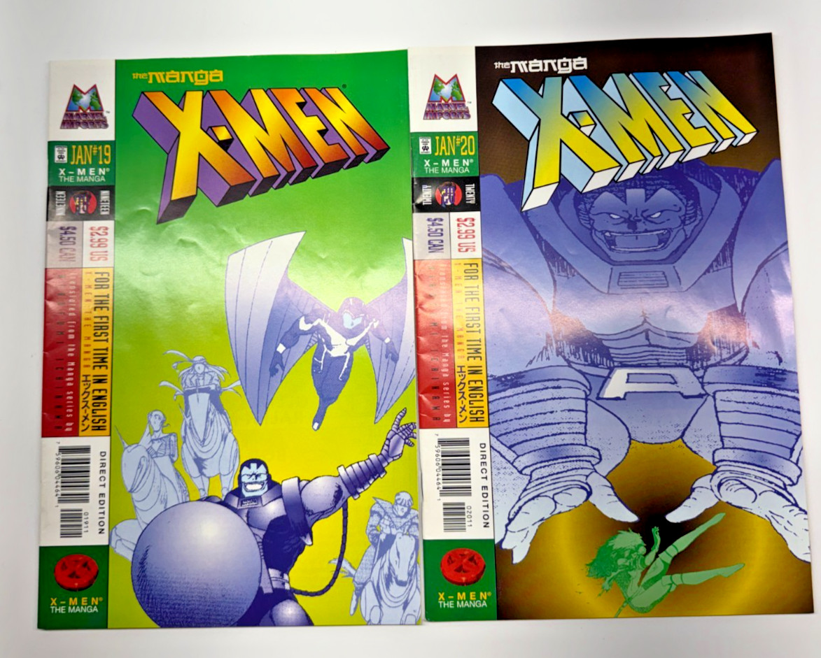 X-Men - The Manga #19 & 20 Marvel Comics Imports GENNAIO 1999 prima volta in inglese