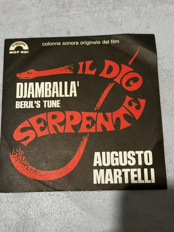 Vinile 45Giri Augusto Martelli - Djamballa (1971 Cinevox) OST Il Dio Serpente