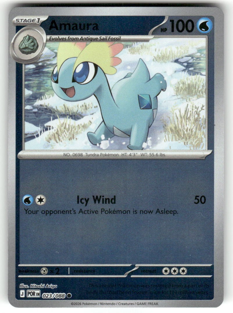 Amaura 023/088 Common Perfect Order Pokemon Reverse Holo Near Mint