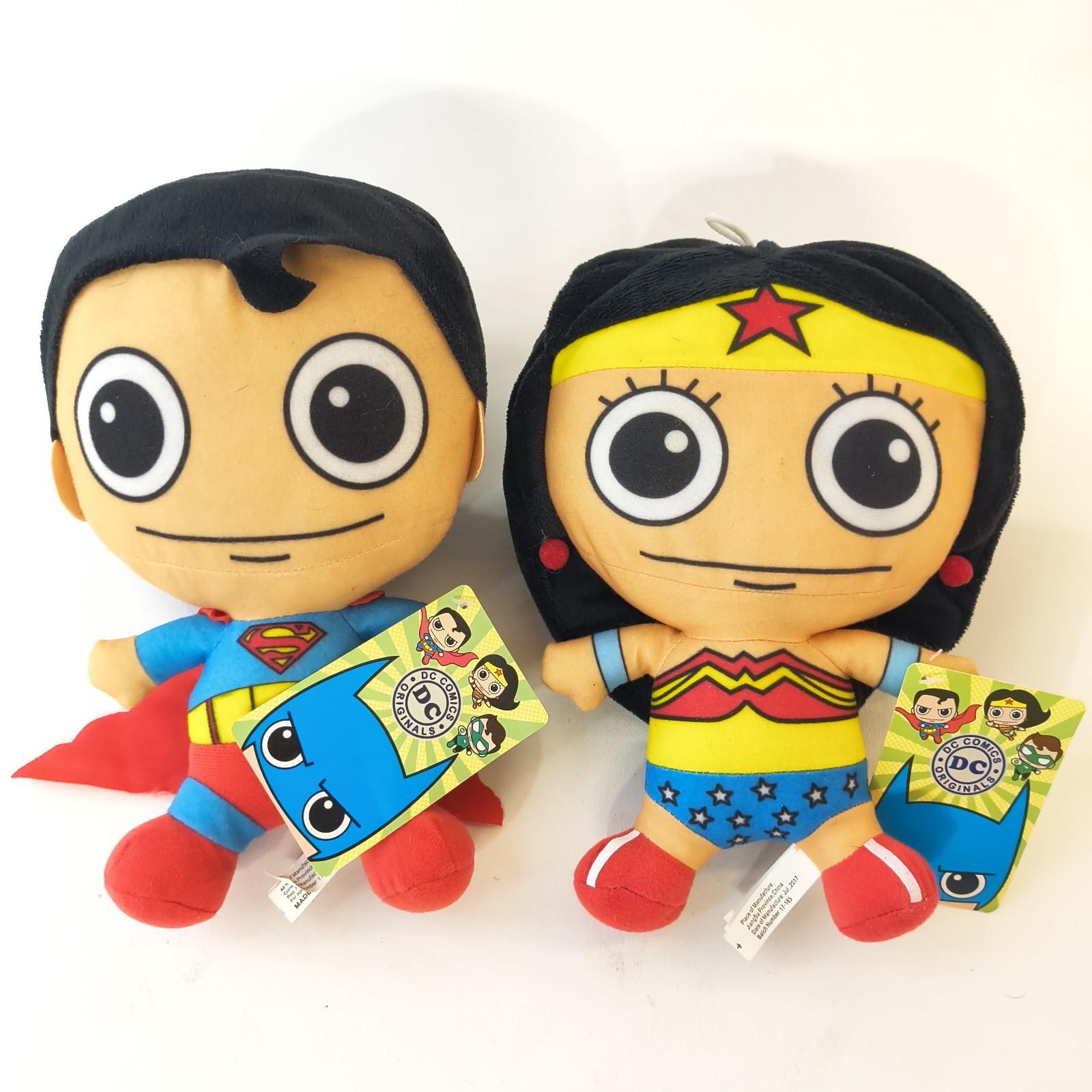 Peluche Toy Factory DC Comics Wonder Woman Superman 10" nuovo con etichette
