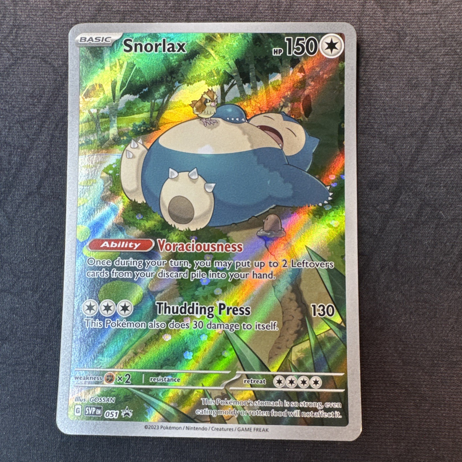 Carte promozionali Snorlax 051 Sv: Scarlet & Violet Black Star Holo Pokemon