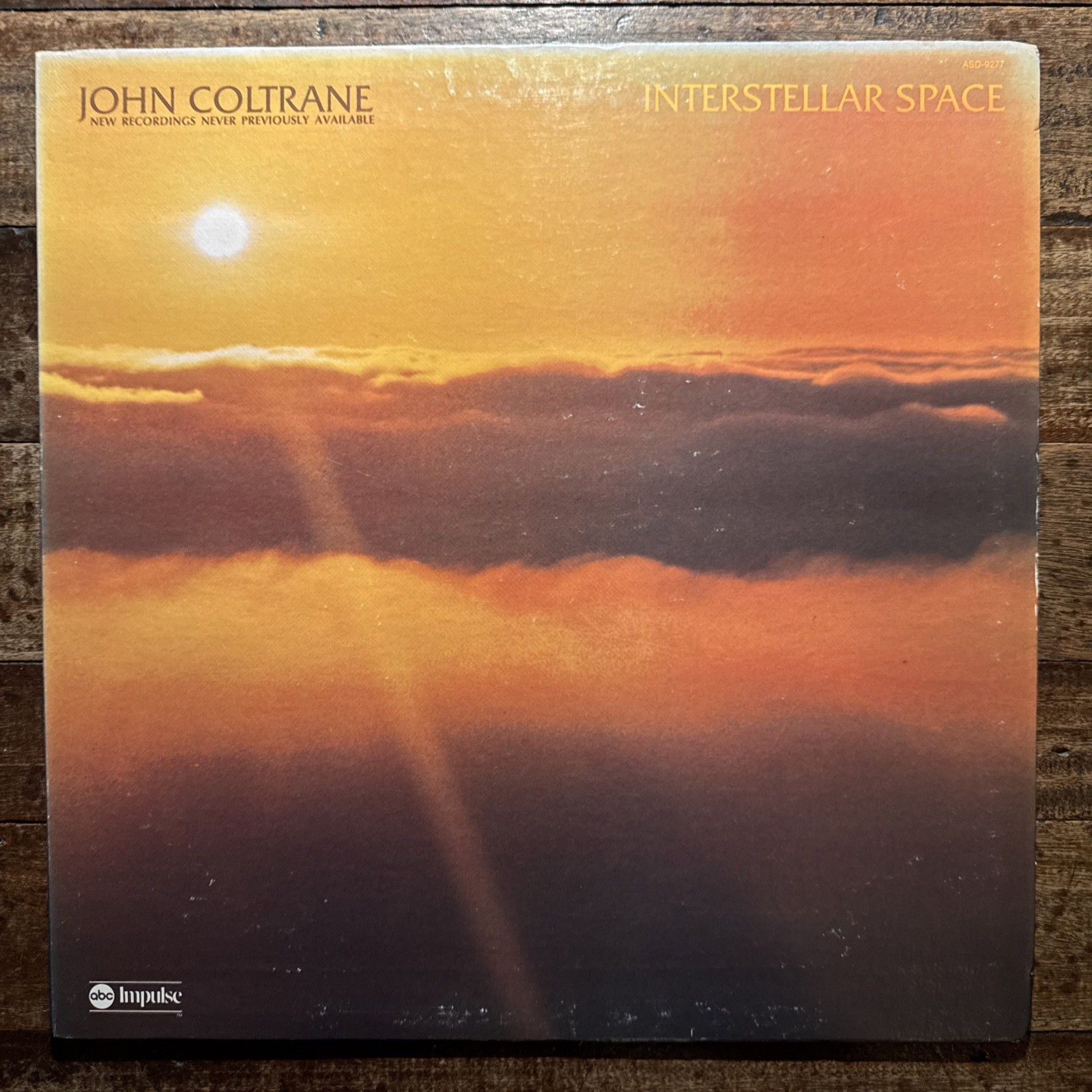 John Coltrane - Interstellar Space - Vinyl LP ASD-9277 ABC Impulse 1974 EXC G/F