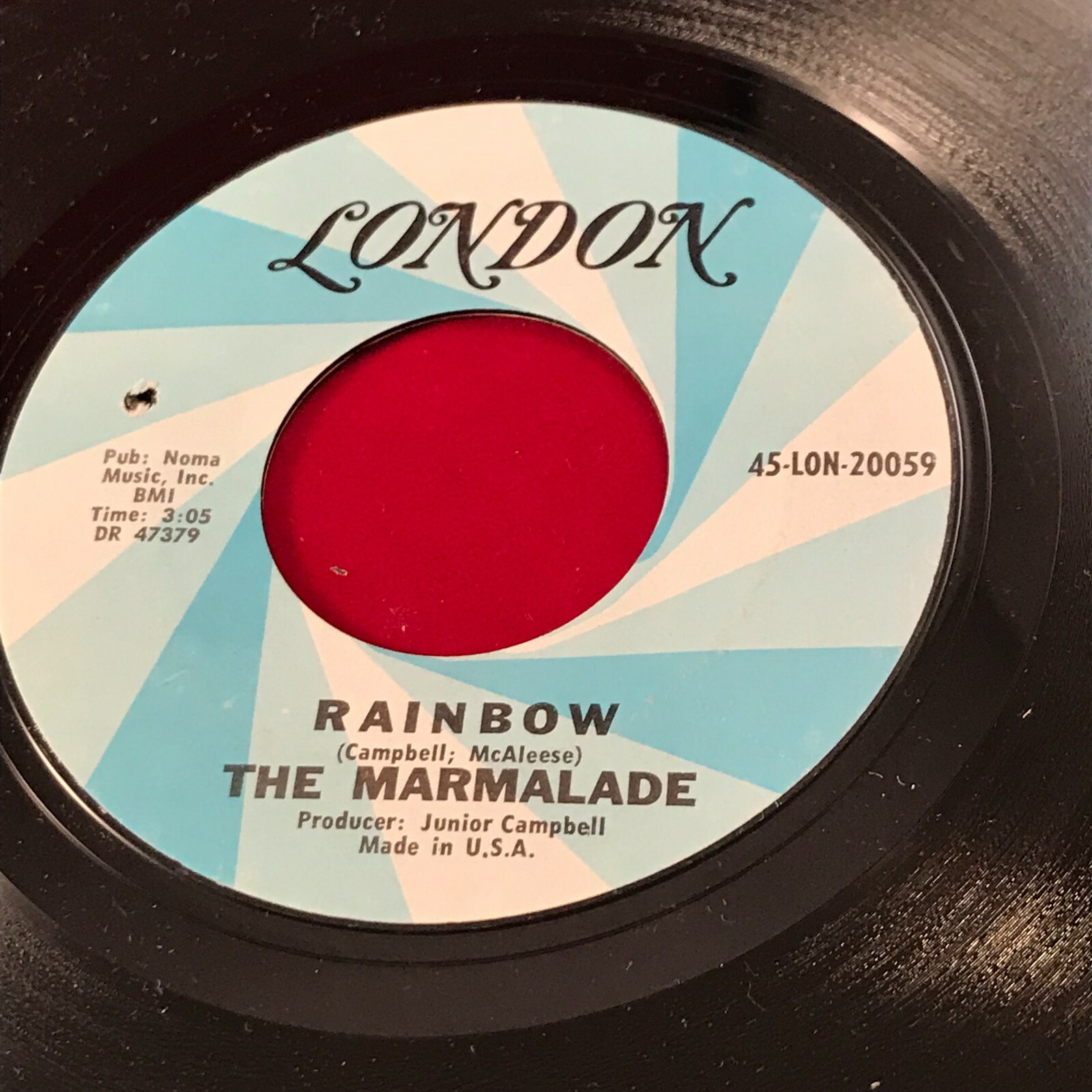 THE MARMALADE Rainbow 1970 USA 7" vinyl single The Ballad Of Cherry Flavar 45