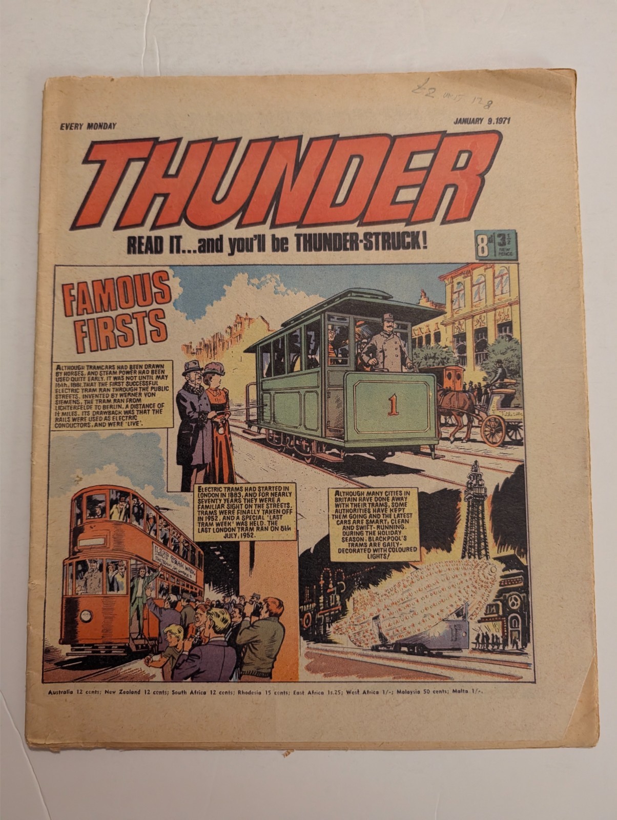 Thunder Comic January 9th 1971, IPC Magazines, Ltd