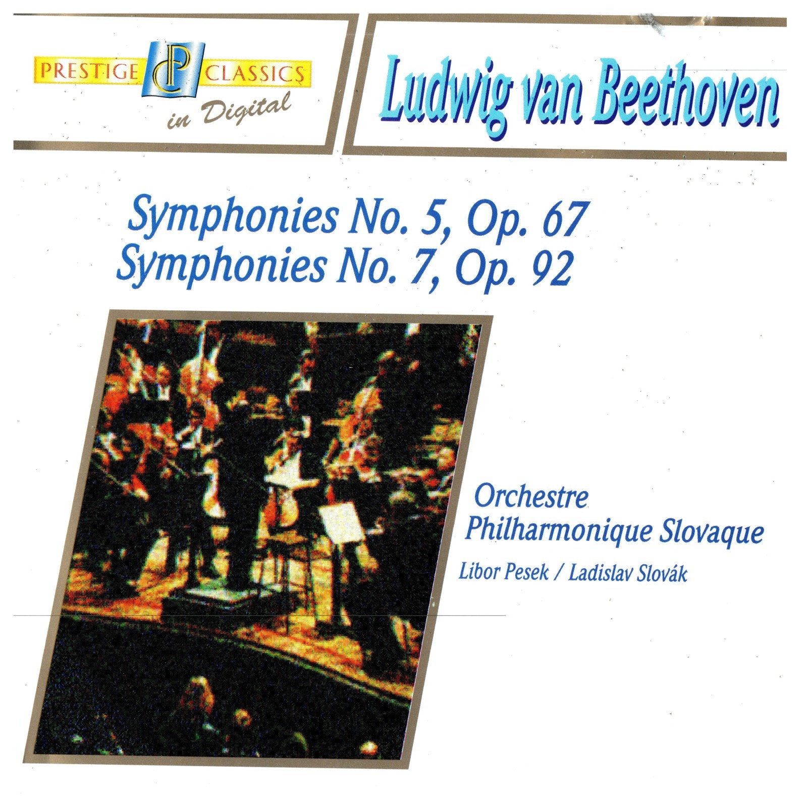 Beethoven Sinfonia N. 5 Op. 67 Sinfonia N. 7 Op. 92 Libor Persek CD