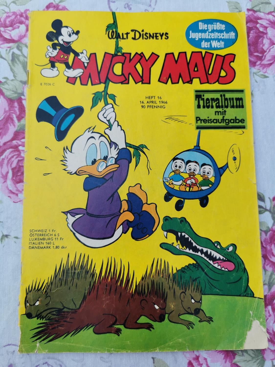 Libretto Topolino 16 del 16.04.1966 Walt Disney Hamburger SC VfB Stoccarda