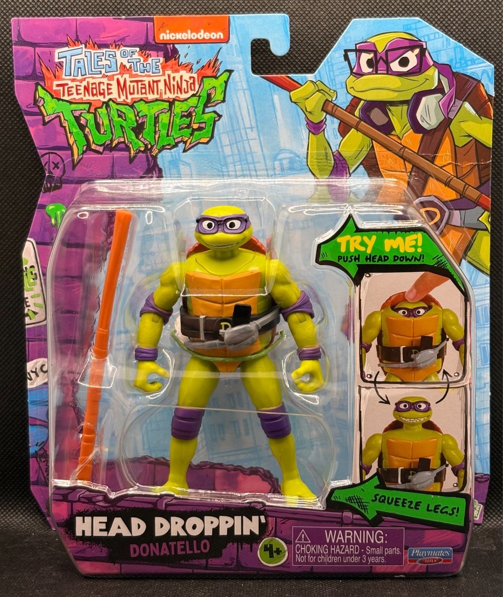 *NUOVO* Playmates TMNT Head Droppin' DONATELLO Figura (D9)