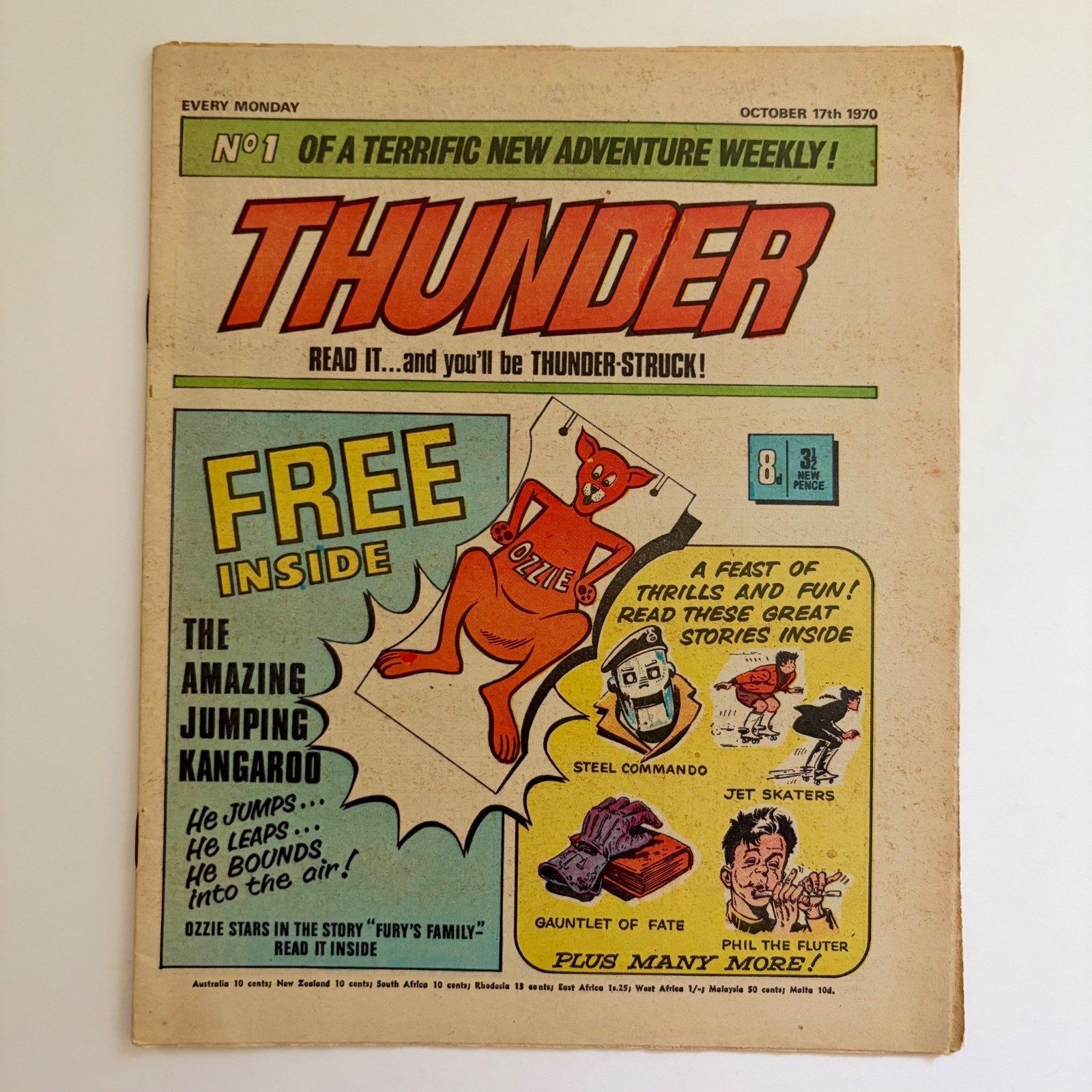 Thunder Comic - Issue - IPC British Weekly Comics - Issue 1 - October 17th 1970