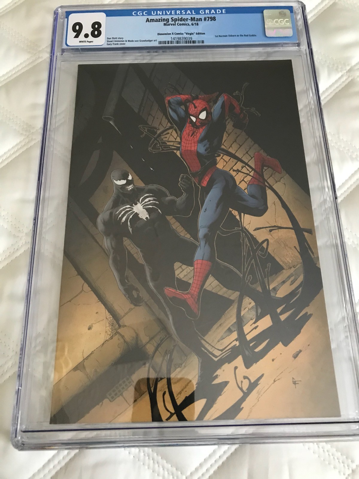 CGC 9.8 Amazing Spider-Man #798 Dimensione X Virgin Gary Frank Goblin Rosso