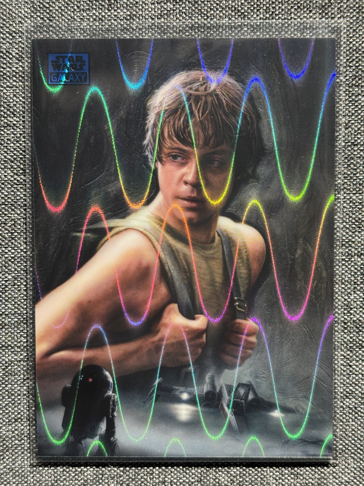 2026 Topps Chrome Star Wars Galaxy Educare Luke Blue Raywave REF /175