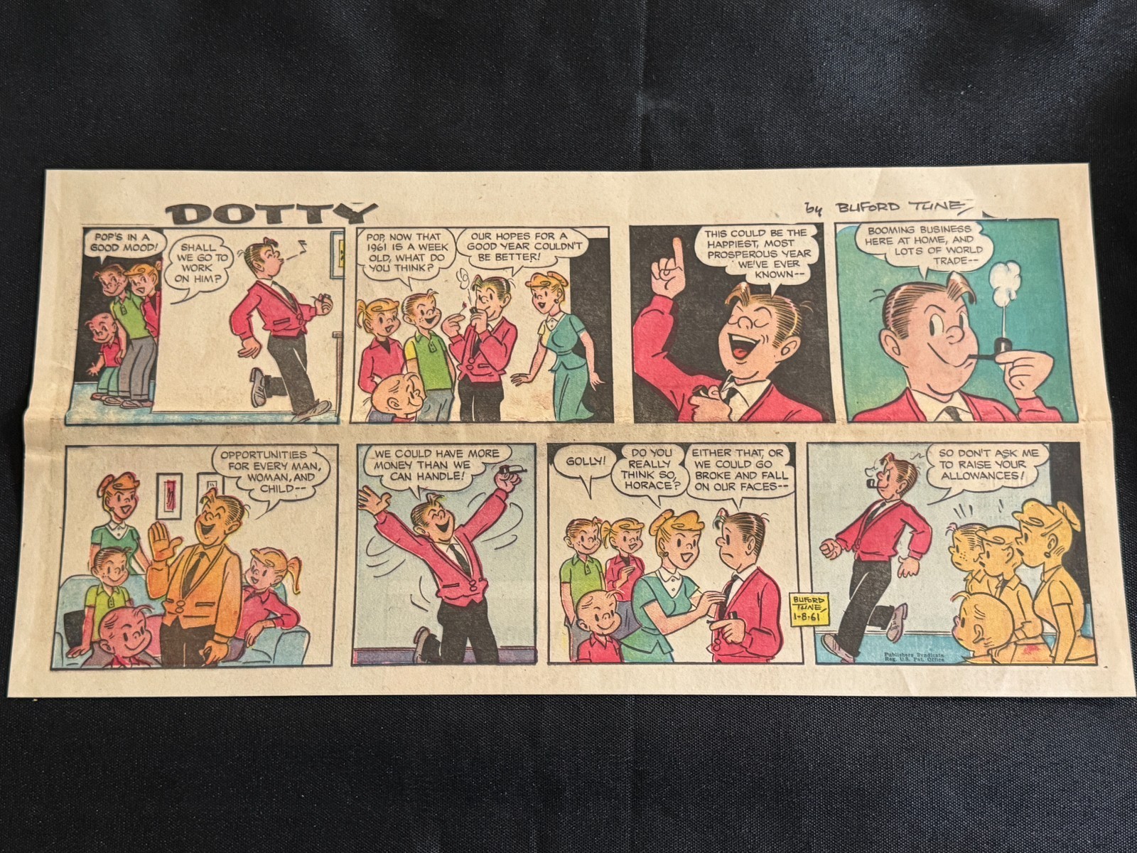 #14 DOTTY by Buford Tune Domenica terza pagina fumetto 8 gennaio 1961