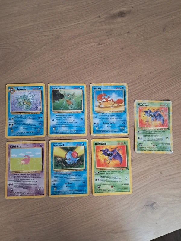 Lot cartes pokemon fossil ED2