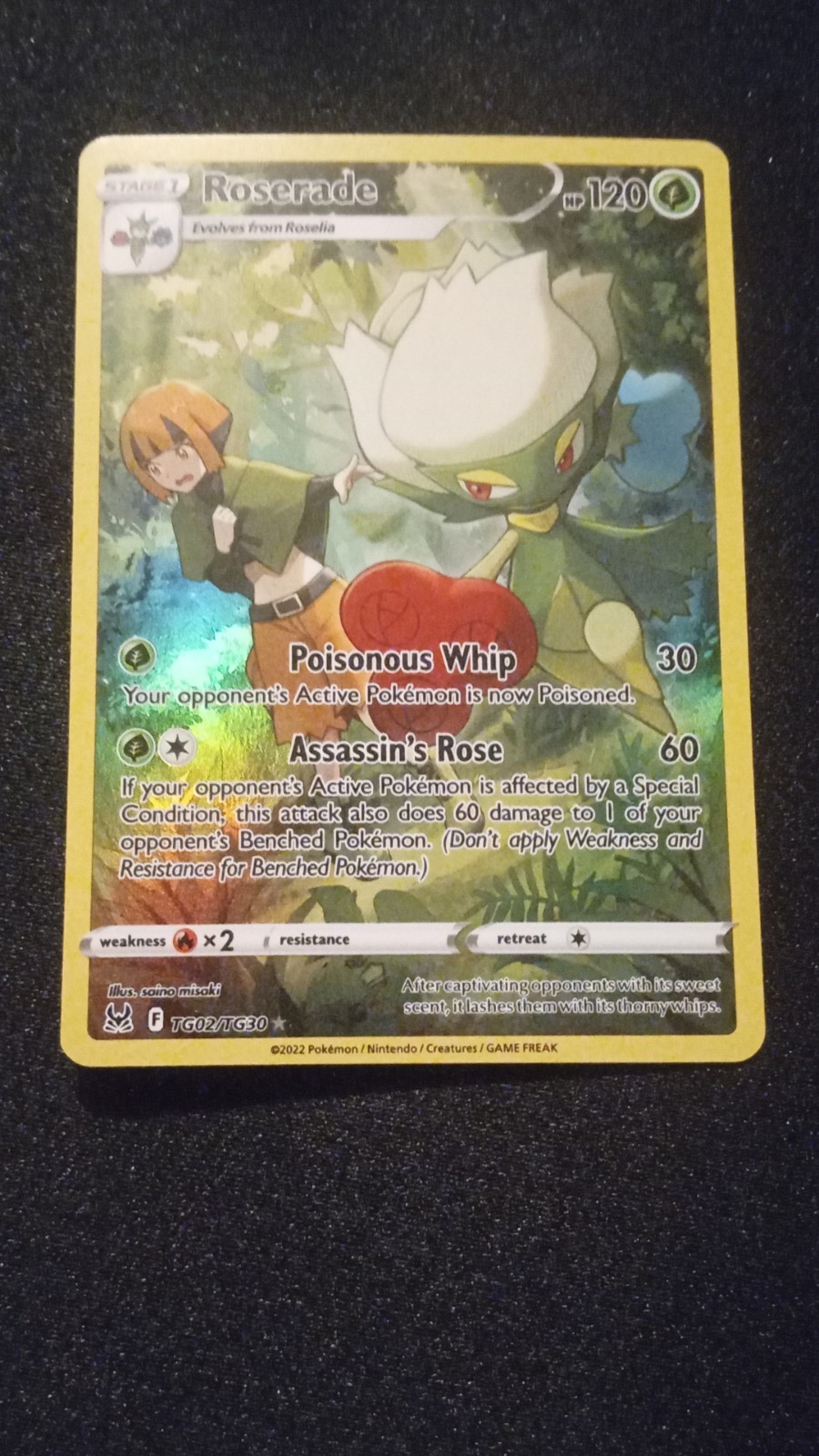 Roserade TG02/TG30 Galleria Allenatori Origine Perduta SWSH Pokémon TCG NM