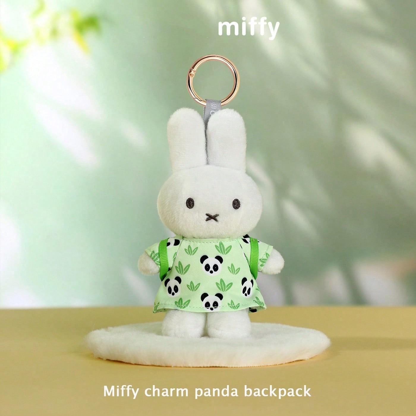 Ciondolo peluche panda carino morbido Miffy dolce coniglio portachiavi giocattolo pendente 13 cm