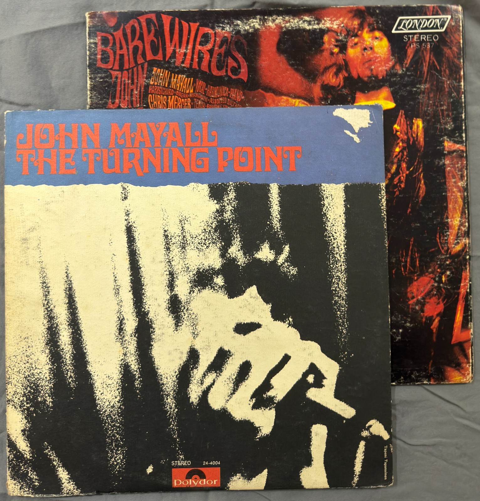 John Mayall Vinyl LP Lot - Turning Point & Bare Wires - Blues Rock Records VG+