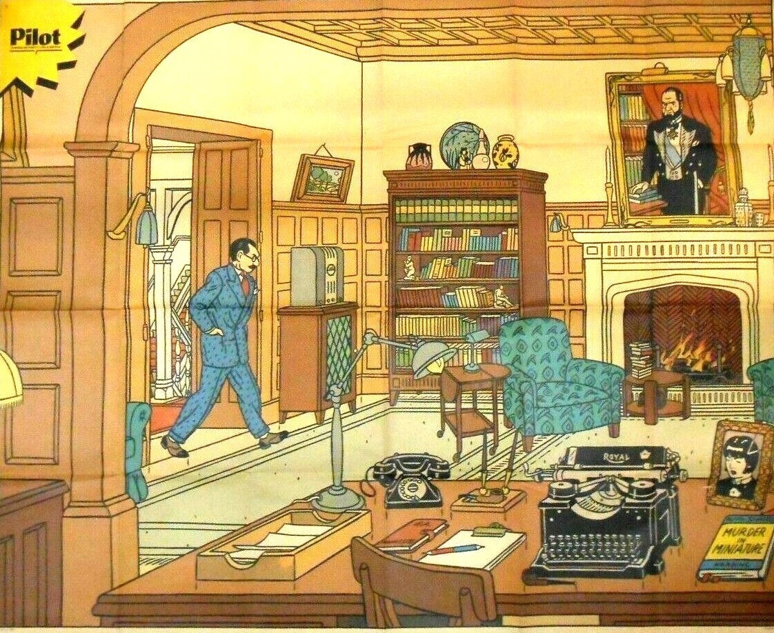 PILOT POSTER MURDER IN MINIATURE 127X104 CM RIVISTA FUMETTI MANIFESTO NUOVO
