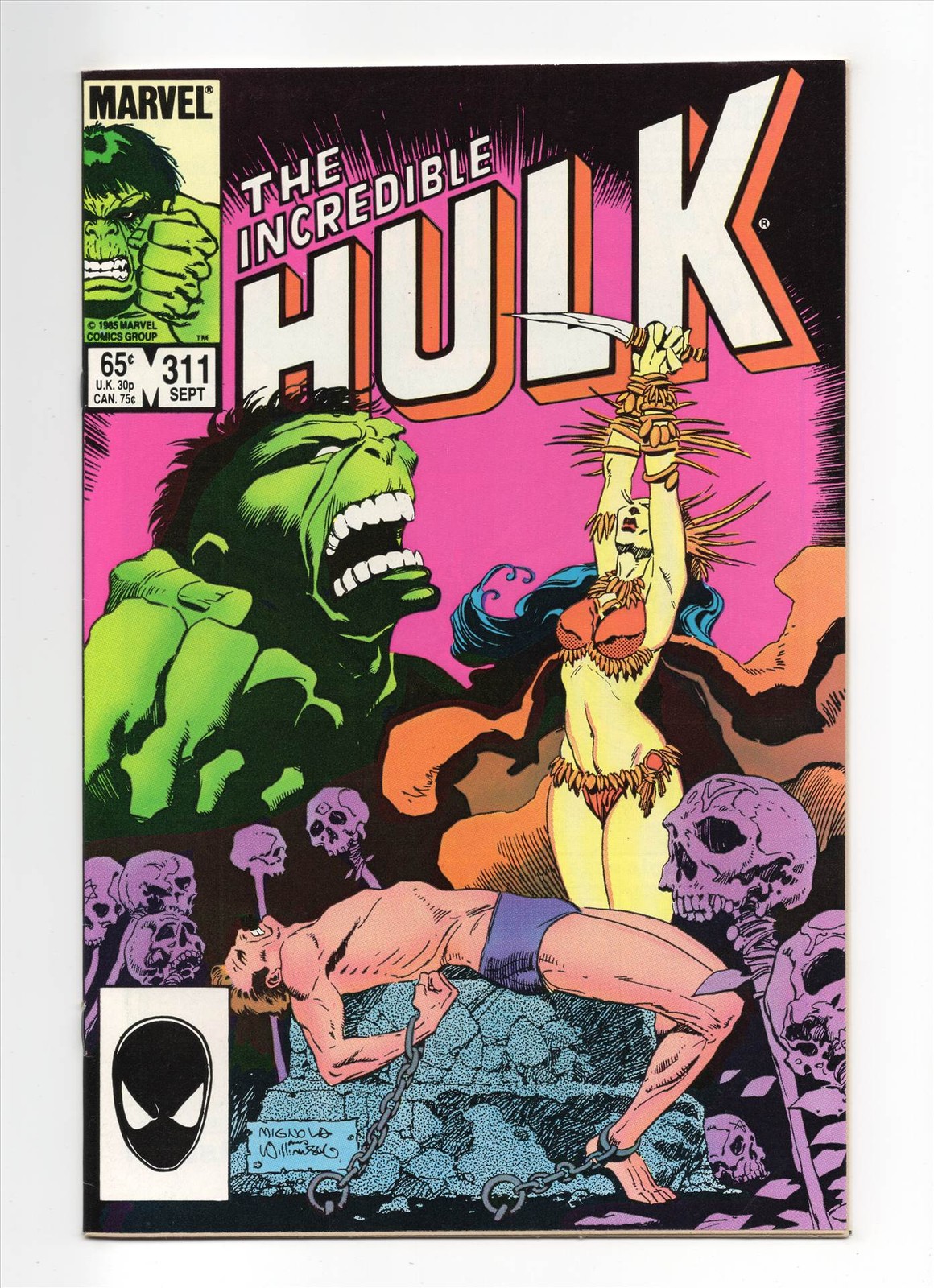 Incredible Hulk #311 quasi nuovo 1985 Mike Mignola copertina Marvel Comics