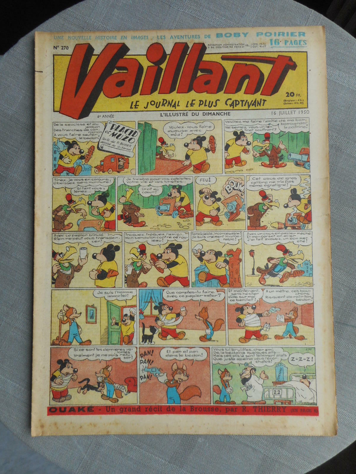 Vaillant Il Giornale Più Coinvolgente N°270 1950 Buone Condizioni