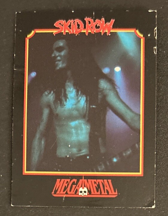 1991 Impel Rock Heavy Mega Metal Skid Row Bass Guitar Player Rachel Bolan #113