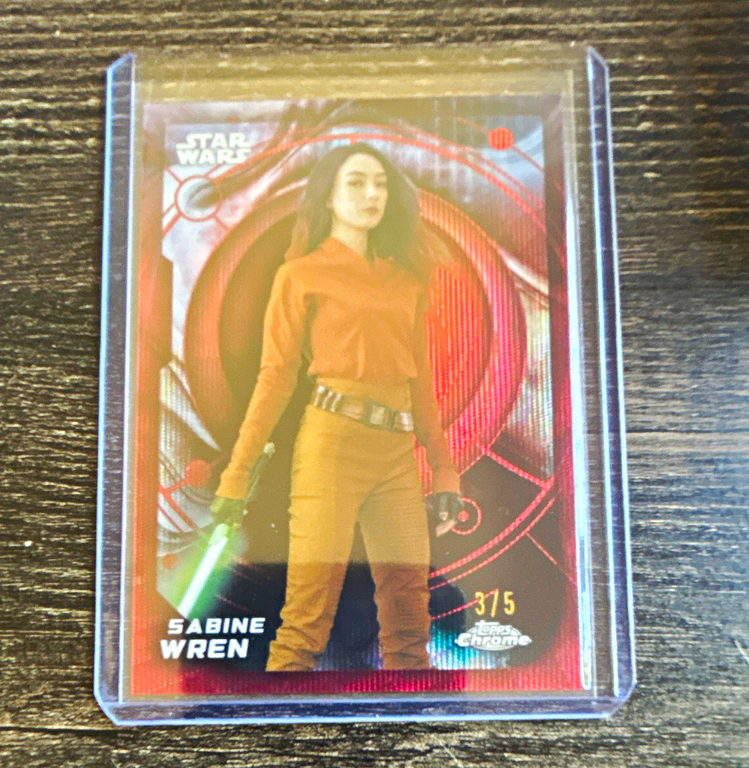 Topps Star Wars Ahsoka Chrome Sabine Wren #48 Red Refractor 3/5 Serial #d