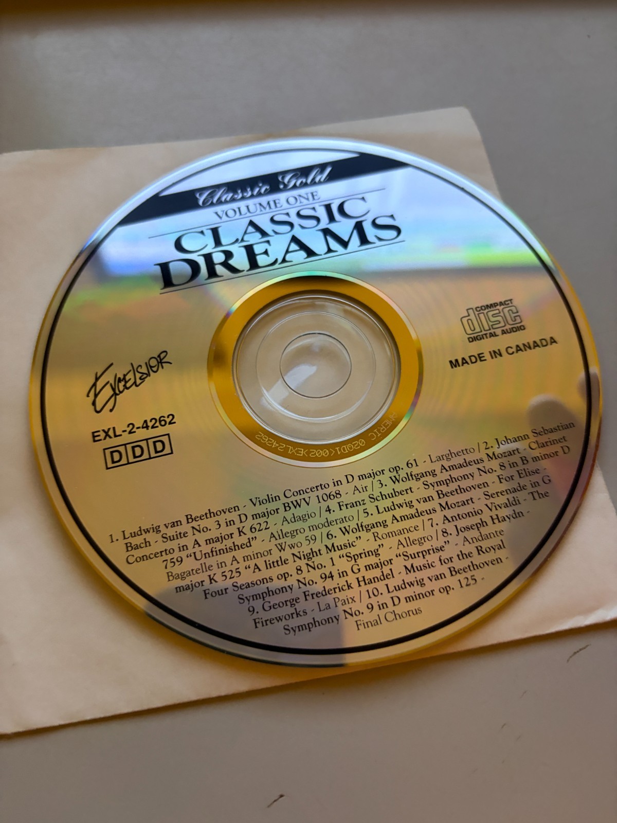 Classic Dreams Volume One by Excelsior Classic Gold (CD) DISC ONLY