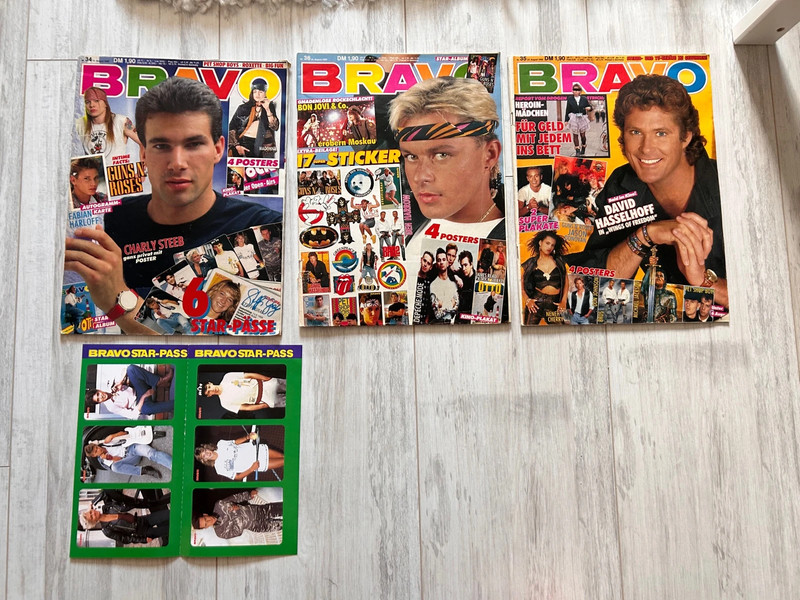 Drei Bravo Zeitschriften von 1989.