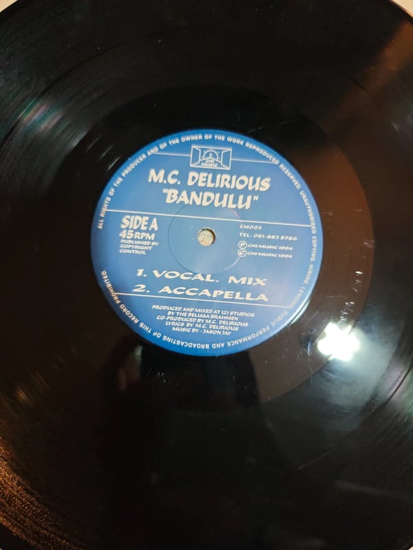 M.C. Delirious – Bandulu 12" Vinyl (1994) Rare UK Underground / Chi Music