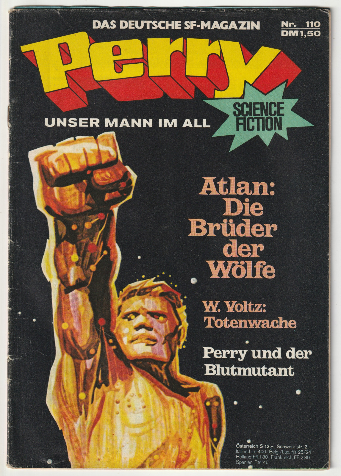 ✪ PERRY OUR MANN IM ALL #110 + Atlan/disegno a strappo, Moewig 1974 COMICHEFT Z3