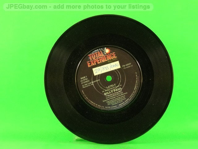 PAUL,BILLY LATELY (137) 7" TOTAL EXPERIENCE