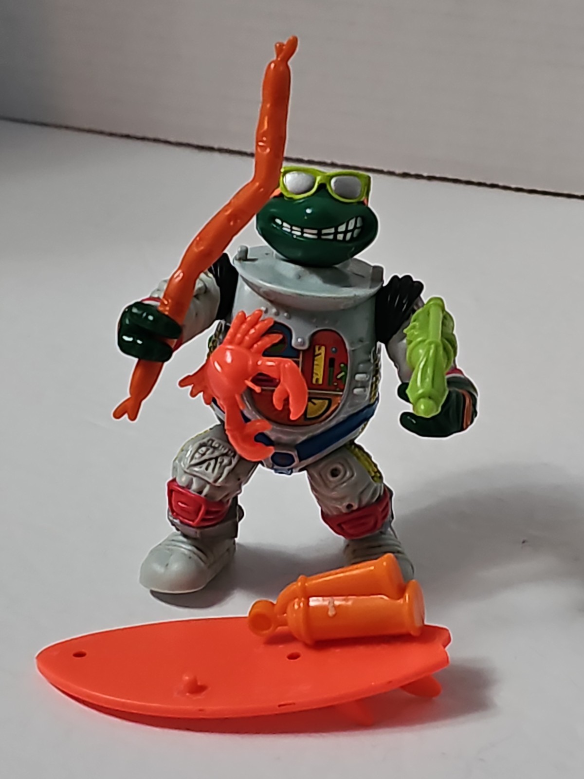 Figurina Personalizzata TMNT 1990 UNICA NEL SUO GENERE "Space Surfer Mike" Tartarughe Ninja