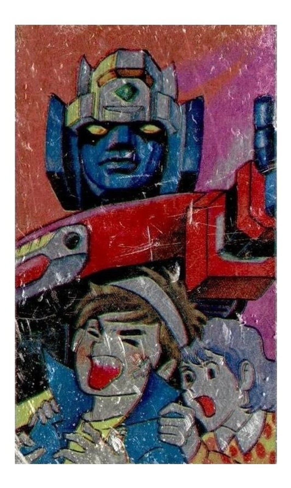 Showa Era Transformers Optimus Prime Rettangolare Menko Card Vintage Originale