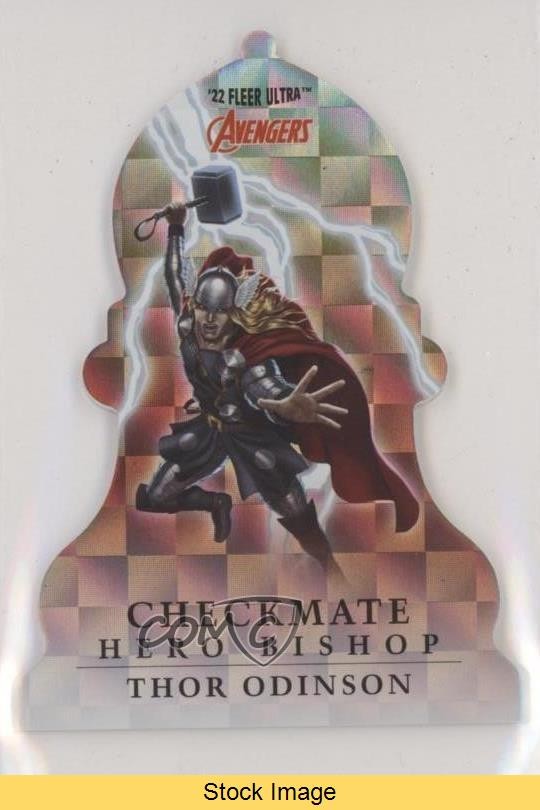 2022 Fleer Ultra Avengers Scacco Matto Bianco Vescovo Thor Odinson #CP-14 LEGGI vm9