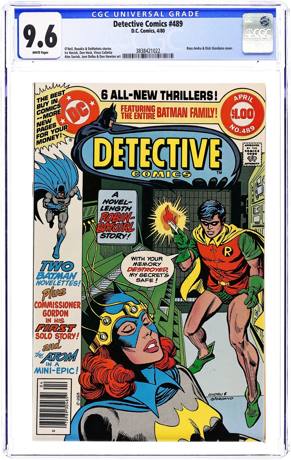 Detective Comics #489 CGC 9.6 1980 3838421022
