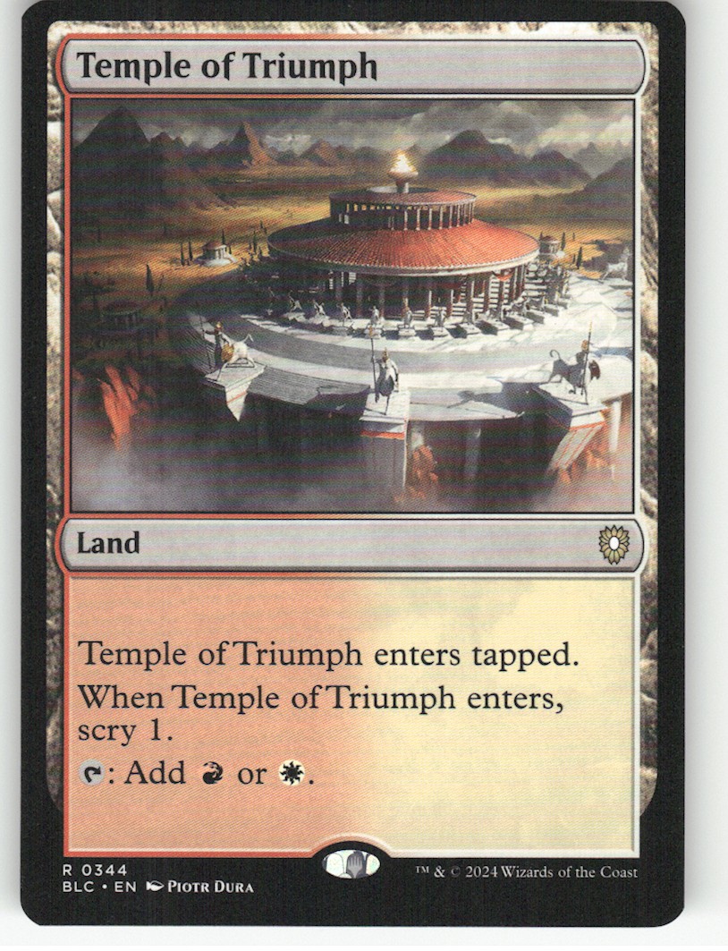 Temple of Triumph R Commander: Bloomburrow 344 NM