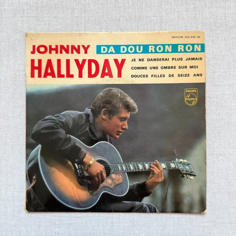 Disque vinyle 45t Johnny Hallyday Da dou ron ron