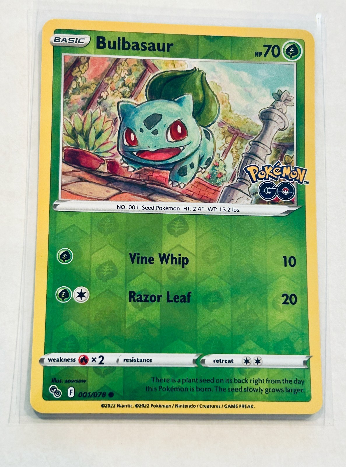 Bulbasaur 001/078 Pokemon GO 2022 Pokemon TCG NM