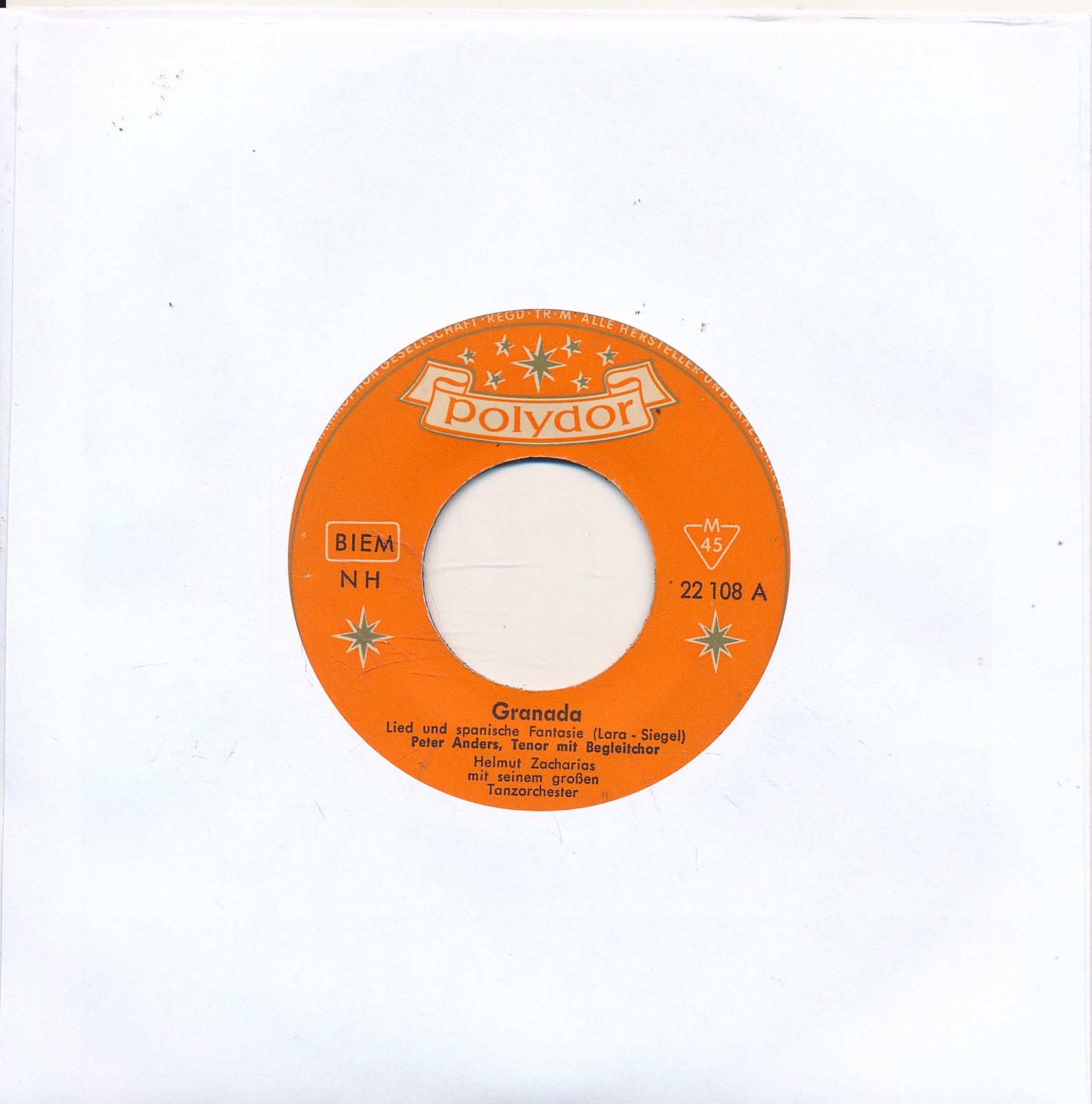 Granada - Peter Anders - Polydor 22108 - LC Single 7" Vinyl 284/02