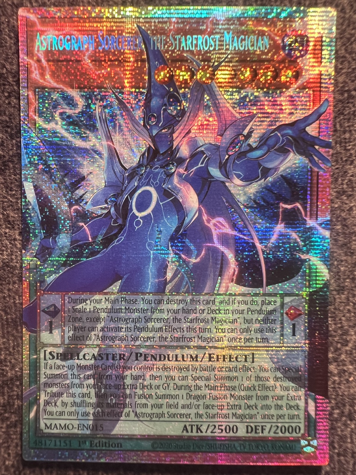 Yugioh Astrografo Stregone il Mago Starfrost MAMO-EN015 Luce Stellare OverFrame