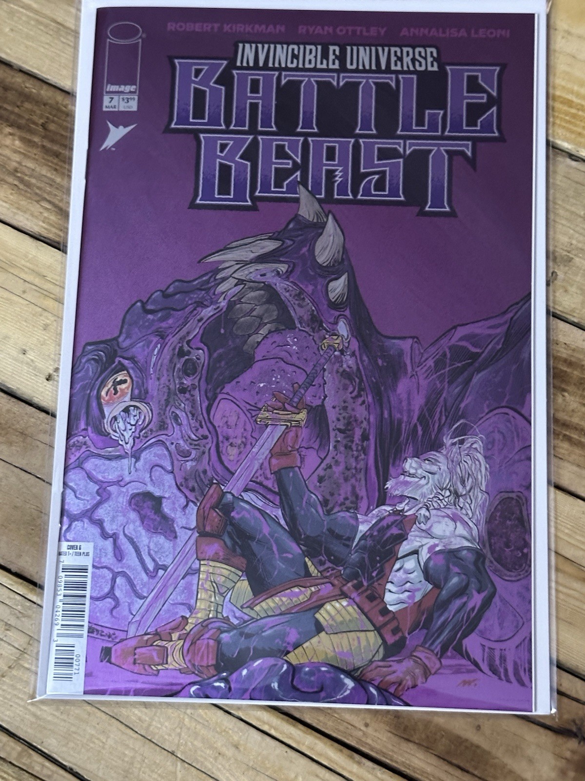 Battle Beast #7 Cover G 1:100 Incentive Matthew Roberts variante FOIL